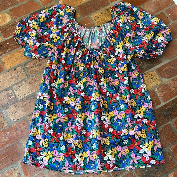 ELOQUII Elements Floral Print Tie-Back Puff Sleeve Dress sz 22/24 NWT - Picture 6 of 12